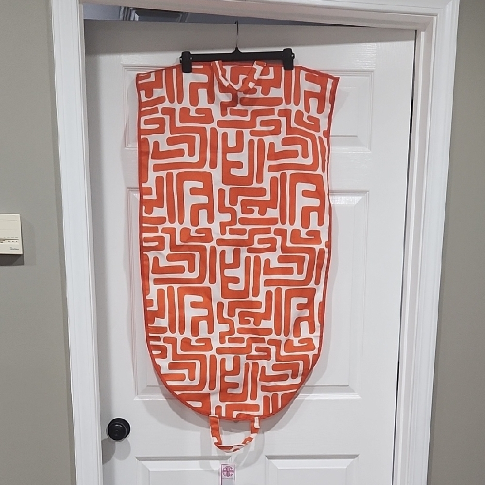Orange Patterned Garment Bag